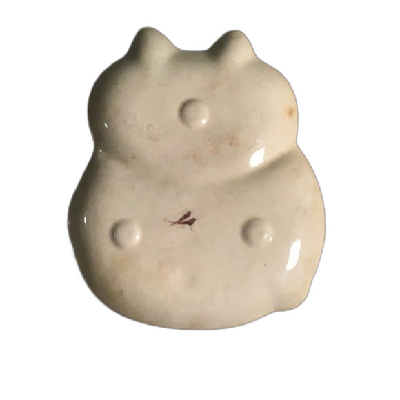 Vintage Cat with Goldfish Dish Ceramic Gold Tan Orange 6.5" X 7.75" X 1" - Picture 2 of 2